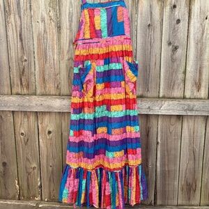 Anthropologie Farm Rio Soleil Embroidered Maxi Dress Small